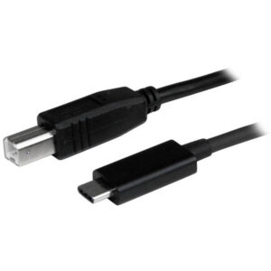 StarTech.com 3ft (1m) USB-B to USB-C Cable, Data Cord, USB 2.0, USB-C Data Transfer Cable