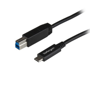StarTech.com 3ft (1m) USB-B to USB-C Cable, USB 10Gbps, Data Cord, USB 3.2 Gen 2, USB-C Data Transfer Cable