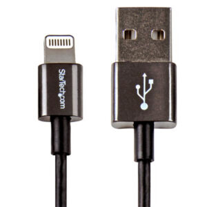 StarTech.com 1 m (3 ft.) USB to Lightning Cable - iPhone iPad / iPod / Charger Cable - Lightning to USB Cable - Apple MFi Certified - Metal - Black