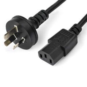 StarTech.com 2m (6ft) Computer Power Cord, AS/NZS 3112 to C13, 10A 250V, 18AWG, Black Replacement AC Power Cord, Printer Power Cord, PC Power Supply Cable, Monitor Power Cable - UL Listed