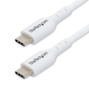 StarTech.com 10ft (3m) USB-C Charging Cable, Charge & Sync, 60W (3A) PD, USB 2.0 Laptop Charger Cable, TPE Jacket - White USB C Charging Cord
