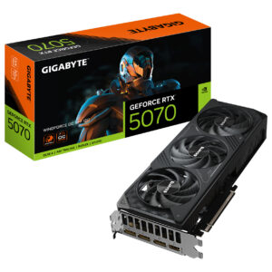 GIGABYTE GeForce RTX 5070 WINDFORCE OC SFF 12G Graphics Card - 12GB GDDR7, 192bit, PCI-E 5.0, 2542 MHz Core Clock, 3 x DP 2.1a, 1 x HDMI 2.1b, NVIDIA DLSS 4, GV-N5070WF3OC-12GD