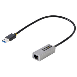 StarTech.com USB 3.0 to Gigabit Ethernet Network Adapter, 10/100/1000 Mbps, USB to RJ45, USB 3.0 to LAN Adapter, USB 3.0 Ethernet Adapter (GbE), 11in Attached Cable, Driverless Install