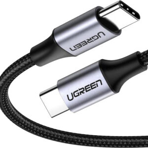 Ugreen 50150 USB cable USB 2.0 1 m USB C 0.48 Gbit/s 60 W Black, Silver