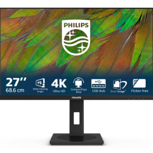 Philips 3000 series 27B1N3800/75 computer monitor 68.6 cm (27") 3840 x 2160 pixels 4K Ultra HD LCD Black