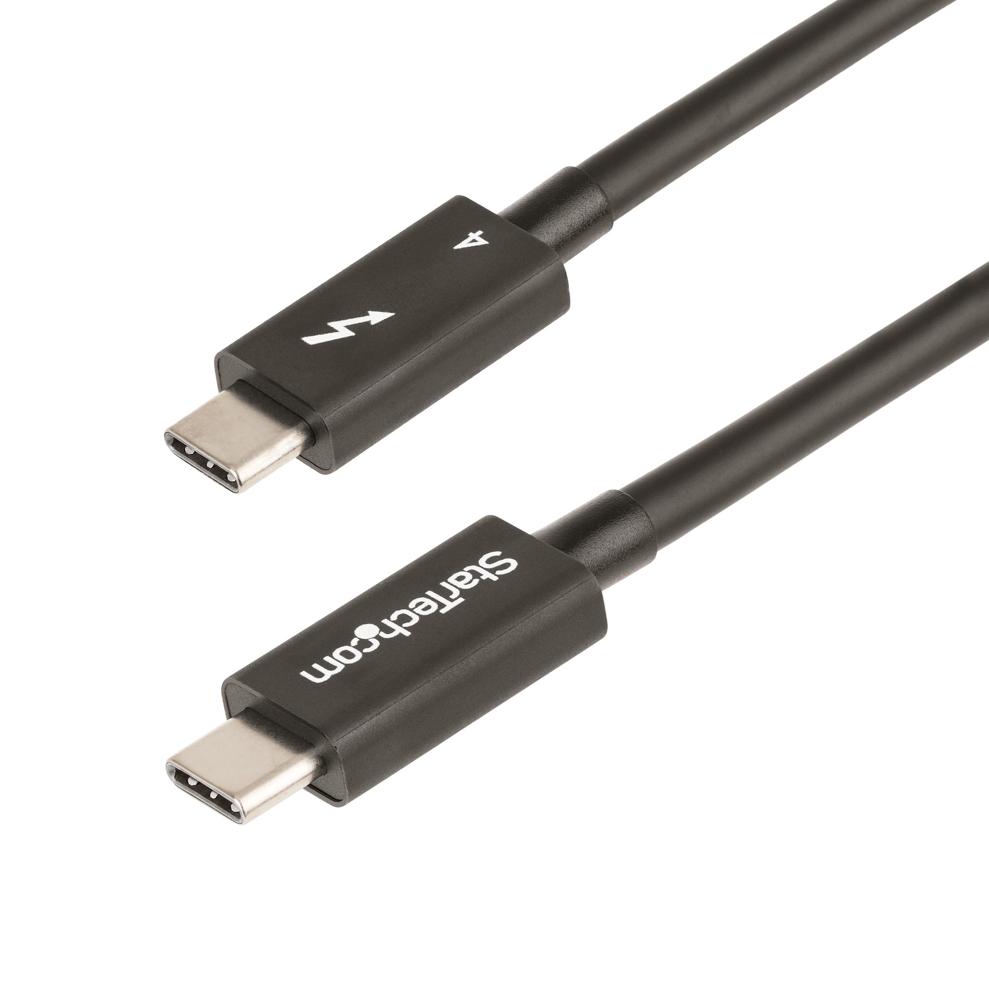 StarTech.com 3.3ft (1m) Thunderbolt 4 Cable - 40Gbps - 100W PD - 4K/8K Video - Intel-Certified Thunderbolt Cable - Compatible w/ USB4/Thunderbolt 3/USB 3.2/USB Type-C/DisplayPort