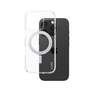 PanzerGlass CARE™ by ® Case Transparent w. Silver Kickstand & MagSafe iPhone 16 Pro