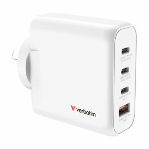 Verbatim GAN CHARGER 4 PORT 140W Universal White AC Fast charging Indoor