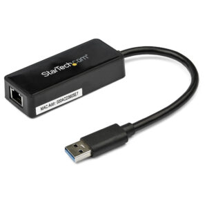 StarTech.com USB 3.0 Ethernet Adapter, USB 3.0 Network Adapter NIC with USB Port, USB to RJ45, USB Passthrough
