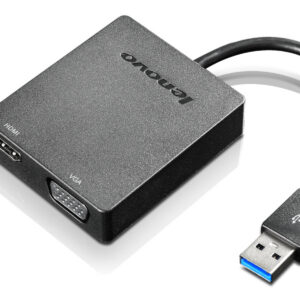 Lenovo Universal USB 3.0 to VGA/HDMI USB graphics adapter Black