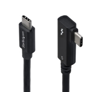StarTech.com 2.6ft (80cm) Right Angle Thunderbolt 5 Cable, 80Gbps/Up to 120Gbps, 240W PD, 8K 60Hz, Certified Thunderbolt Cable, Compatible w/Thunderbolt 4/USB4/USB-C