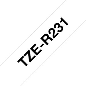 Brother TZE-R231 label-making tape Black on white