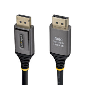 StarTech.com 1m DisplayPort 2.1 Cable, VESA Certified DP80 DisplayPort Cable, Uncompressed 10K/8K 60Hz, 16K 60Hz/8K 240Hz w/DSC 1.2a, DP 2.1 Monitor Cord