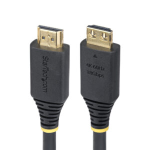 StarTech.com 3ft (91cm) High Speed HDMI Cable with Gripping Connectors, 4K 60Hz/1440p 144Hz, HDR10/HDCP 2.2/ARC, 18Gbps, UHD HDMI Cord for TV/Monitor/Display, TPE Jacket