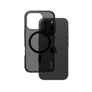 PanzerGlass CARE™ by ® Smokey Case w. Black MagSafe iPhone 16 Pro