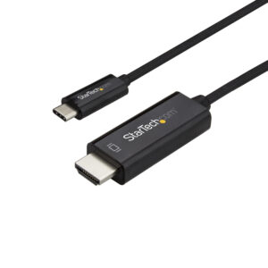 StarTech.com 3ft (1m) USB C to HDMI Cable - 4K 60Hz USB Type C to HDMI 2.0 Video Adapter Cable - Thunderbolt Compatible - Laptop to HDMI Monitor/Display - DP 1.2 Alt Mode HBR2 - Black