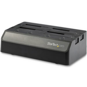 StarTech.com 4-Bay USB to SATA Hard Drive Docking Station, USB 10Gbps, External 2.5" & 3.5" SSD / HDD Dock, SATA III, Hot-Swap Hard Drive Bay, Top-Loading