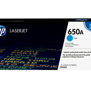 HP 650A Cyan Original LaserJet Toner Cartridge