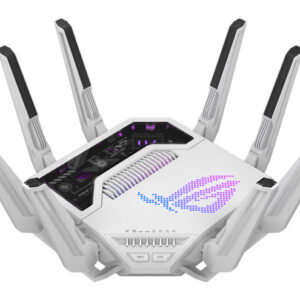 ASUS ROG Rapture GT-BE19000AI wireless router 10 Gigabit Ethernet Tri-band (2.4 GHz / 5 GHz / 6 GHz) White