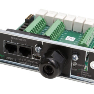 APC Dry contact, Management Options, Dry Contact I/O Card, monitor external UPS environmental sensors, output relays, and input contacts