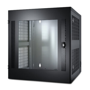 APC NetShelter 13U Wallmount Rack Cabinet Glass Door Double Hinged Server Depth
