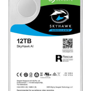 Seagate SkyHawk AI internal hard drive 12 TB 7200 RPM 256 MB 3.5" Serial ATA III