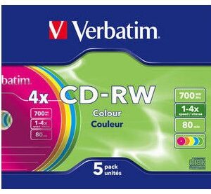 Verbatim CD-RW Colour 4x 700 MB 5 pc(s)