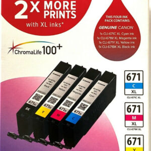 Canon CLI671XLVP ink cartridge 4 pc(s) Original High (XL) Yield Black, Cyan, Magenta, Yellow