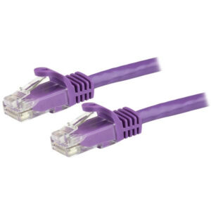 StarTech.com 1.5m CAT6 Ethernet Cable - Purple CAT 6 Gigabit Ethernet Wire -250MHz 100W PoE RJ45 UTP Network/Patch Cord Snagless w/Strain Relief Individually Tested