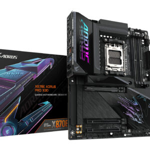 GIGABYTE X870E AORUS PRO X3D Motherboard - Supports AMD Ryzen 9000 CPUs, 18+2+2 Phases Digital VRM, up to 9000Hz DDR5 (OC), 2xPCIe 5.0 + 2xPCIe 4.0, Wi-Fi 7, 5GbE LAN, USB 4