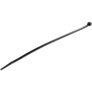 StarTech.com 10"(25cm) Cable Ties - 1/8"(4mm) wide, 2-5/8"(68mm) Bundle Diameter, 50lb(22kg) Tensile Strength, Nylon Self Locking Zip Ties w/Curved Tip, 94V-2/UL Listed, 1000 Pack - Black - TAA