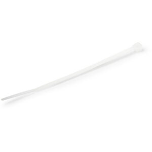 StarTech.com 4"(10cm) Cable Ties - 1/16"(2mm) wide, 7/8"(22mm) Bundle Diameter, 18lb(8kg) Tensile Strength, Nylon Self Locking Zip Ties with Curved Tip - 94V-2/UL Listed, 1000 Pack - White - TAA