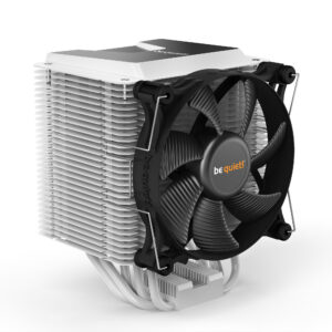 be quiet! Shadow Rock 3 White CPU Cooler, Single 120mm PWM Fan, For Intel Socket: 1700/1200 / 2066 / 1150 / 1151 / 1155 / 2011(-3) Square ILM, For AMD Socket: AM4 / AM3(+), 190W TDP, 163mm Height