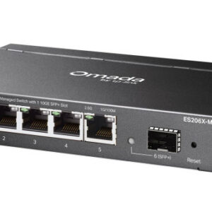 TP-Link Omada ES206X-M2 network switch Managed L2 2.5G Ethernet (100/1000/2500) Desktop/Wall-Mounting Black