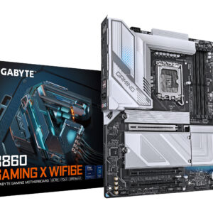 GIGABYTE B860 GAMING X WIFI6E Motherboard - Intel Core Ultra Series CPUs, 12+1+2+1 Phases VRM, up to 9066MHz DDR5, 1xPCIe 5.0 + 2xPCIe 4.0 M.2, 2.5GbE LAN, WIFI 6E, USB4