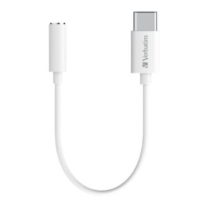 Verbatim 66588 cable gender changer USB C 3.5mm White