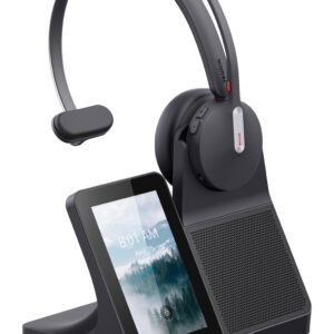 Yealink WH64 Workstation Mono Headset Wired & Wireless Head-band Office/Call center USB Type-C Bluetooth Charging stand Black