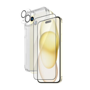 PanzerGlass ® 3-in-1 Pack iPhone 15 Plus | Ultra-Wide Fit