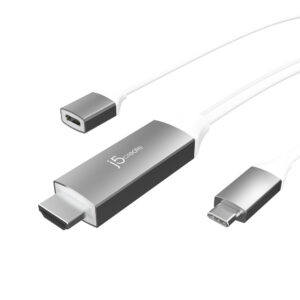 j5create JCC155G video cable adapter 1.8 m USB C HDMI Type A (Standard) Grey, White