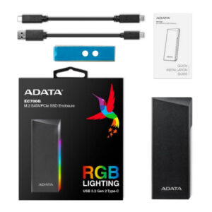 ADATA AEC700GU32G2-CGY storage drive enclosure SSD enclosure Black M.2