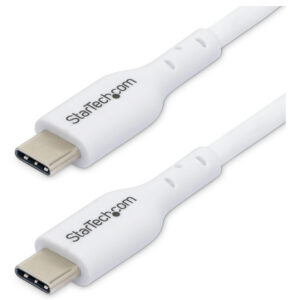 StarTech.com 6.6ft (2m) USB-C Charging Cable, Charge & Sync, 60W (3A) PD, USB 2.0 Laptop Charger Cable - White USB C Charging Cord