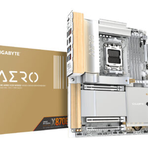 GIGABYTE X870E AERO X3D WOOD Motherboard - Supports AMD Ryzen 9000 CPUs, 16+2+2 Phases Digital VRM, up to 9000Hz DDR5 (OC), 2xPCIe 5.0 + 2xPCIe 4.0, Wi-Fi 7, 5GbE LAN, USB 4