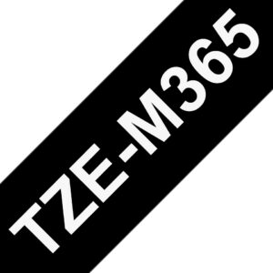 Brother TZE-M365 label-making tape White on black