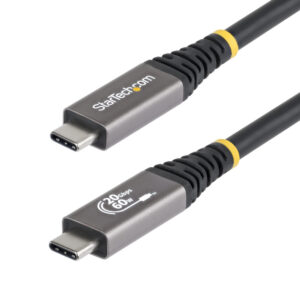 StarTech.com 3m (10ft) USB4 Cable, 20Gbps, USB-IF Certified USB-C Cable, 60W PD, 4K 120Hz DP 2.1, TPE Jacket, Black USB-C Cord