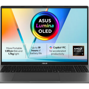 ASUS Vivobook S16 M3607KA-SH008W Copilot+ PC AMD Ryzen™ AI 7 350 Laptop 40.6 cm (16") WUXGA 32 GB DDR5-SDRAM 1 TB SSD Wi-Fi 6 (802.11ax) Windows 11 Home Grey
