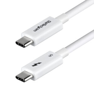 StarTech.com 2.6ft (80cm) Thunderbolt 5 Cable, 80Gbps/Up to 120Gbps, 240W PD, 8K 60Hz, Certified Thunderbolt Cable, Compatible w/Thunderbolt 4/USB4/USB-C - White