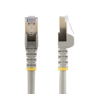 StarTech.com 3m CAT6a Ethernet Cable - 10 Gigabit Shielded Snagless RJ45 100W PoE Patch Cord - 10GbE STP Network Cable w/Strain Relief - Grey Individually Tested/Wiring is UL Certified/TIA