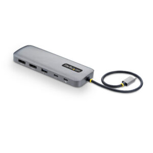 StarTech.com 10-in-1 USB-C to Dual-DisplayPort Multiport Adapter, 100W Power Delivery Charging, 2x 4K 60Hz, 5-Port 5Gbps Hub, Gigabit Ethernet, Type-C Mini Dock