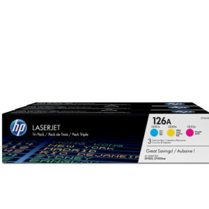 HP 126A 3-pack Cyan/Magenta/Yellow Original LaserJet Toner Cartridges