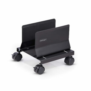 StarTech.com Computer Tower Cart, Rolling Mobile CPU Caddy on Wheels/Casters, Max Load 46.3lb/21kg, Adjustable PC Case Mount, Desktop Floor Stand, Steel Dolly, TAA